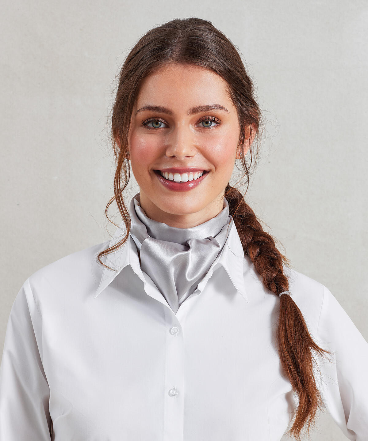 PR730 Scarf - plain Grey - Image 2