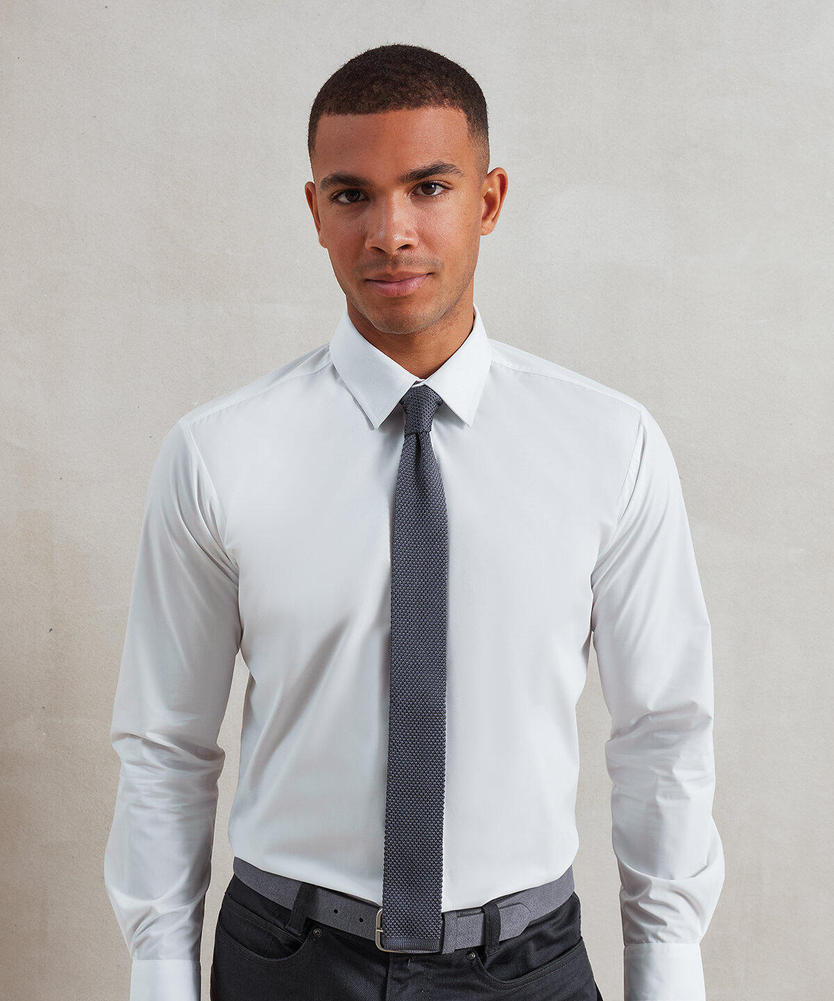 PR789 Slim knitted tie Red - Image 2