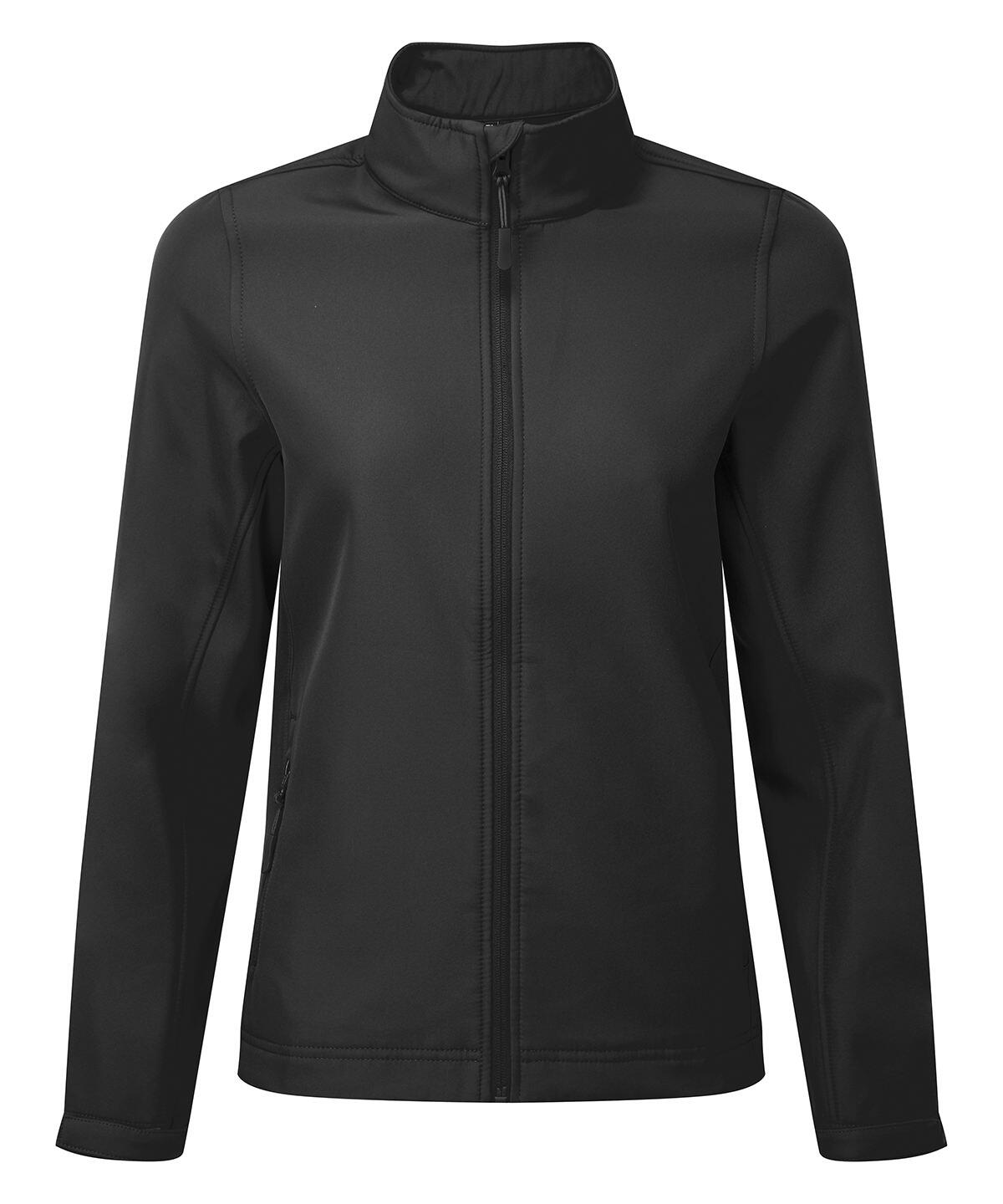 Premier PR812 Women’s Windchecker® printable and recycled softshell jacket Black