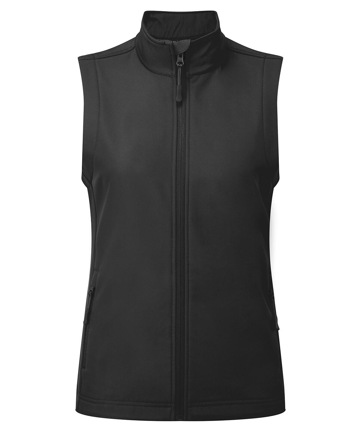 Premier PR816 Women’s Windchecker® printable and recycled gilet Black