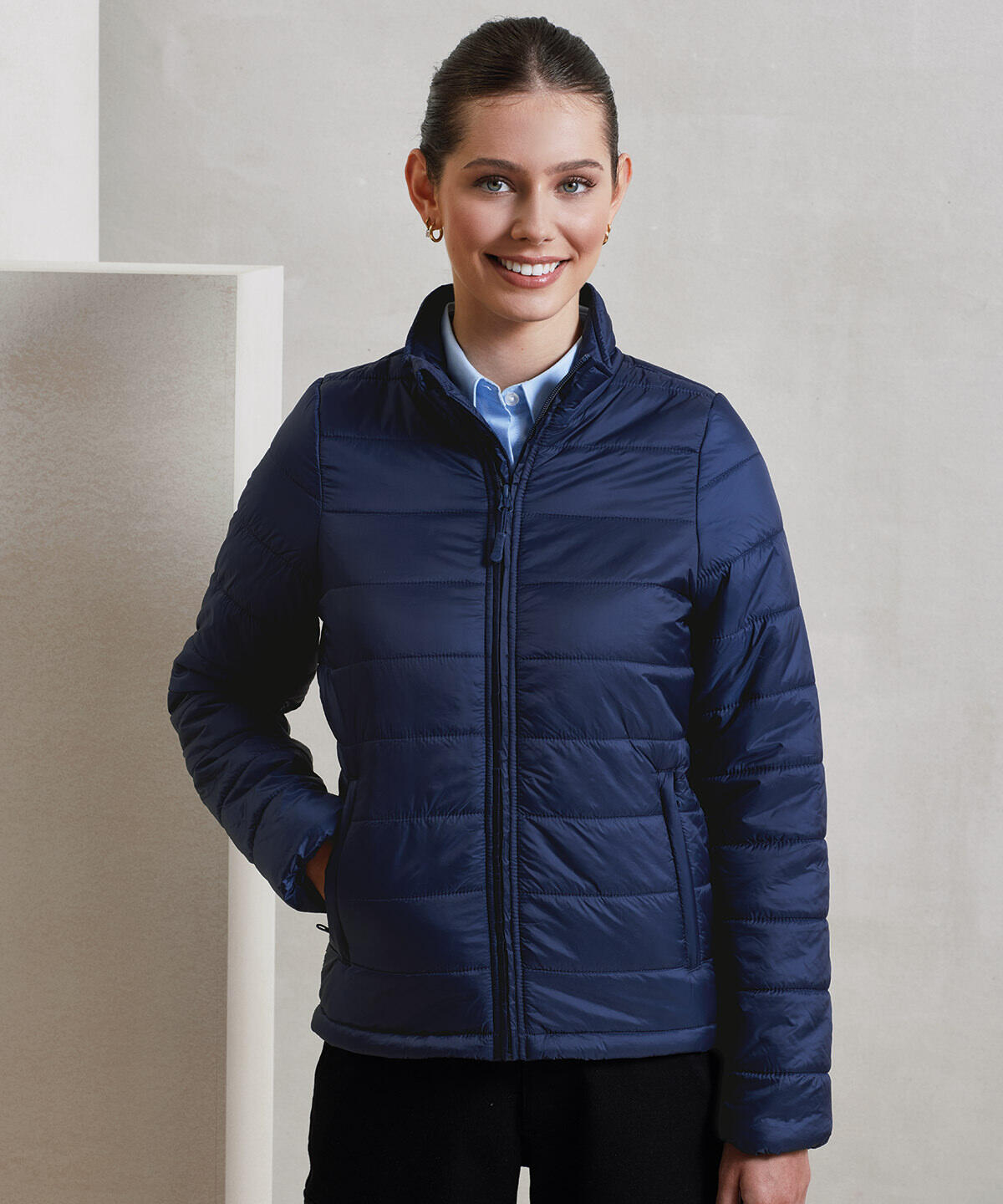 PR819 Women’s ‘Recyclight’ padded jacket Blue - Image 2