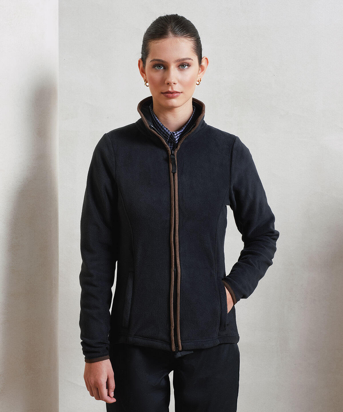 PR824 Women’s artisan fleece jacket Blue - Image 2