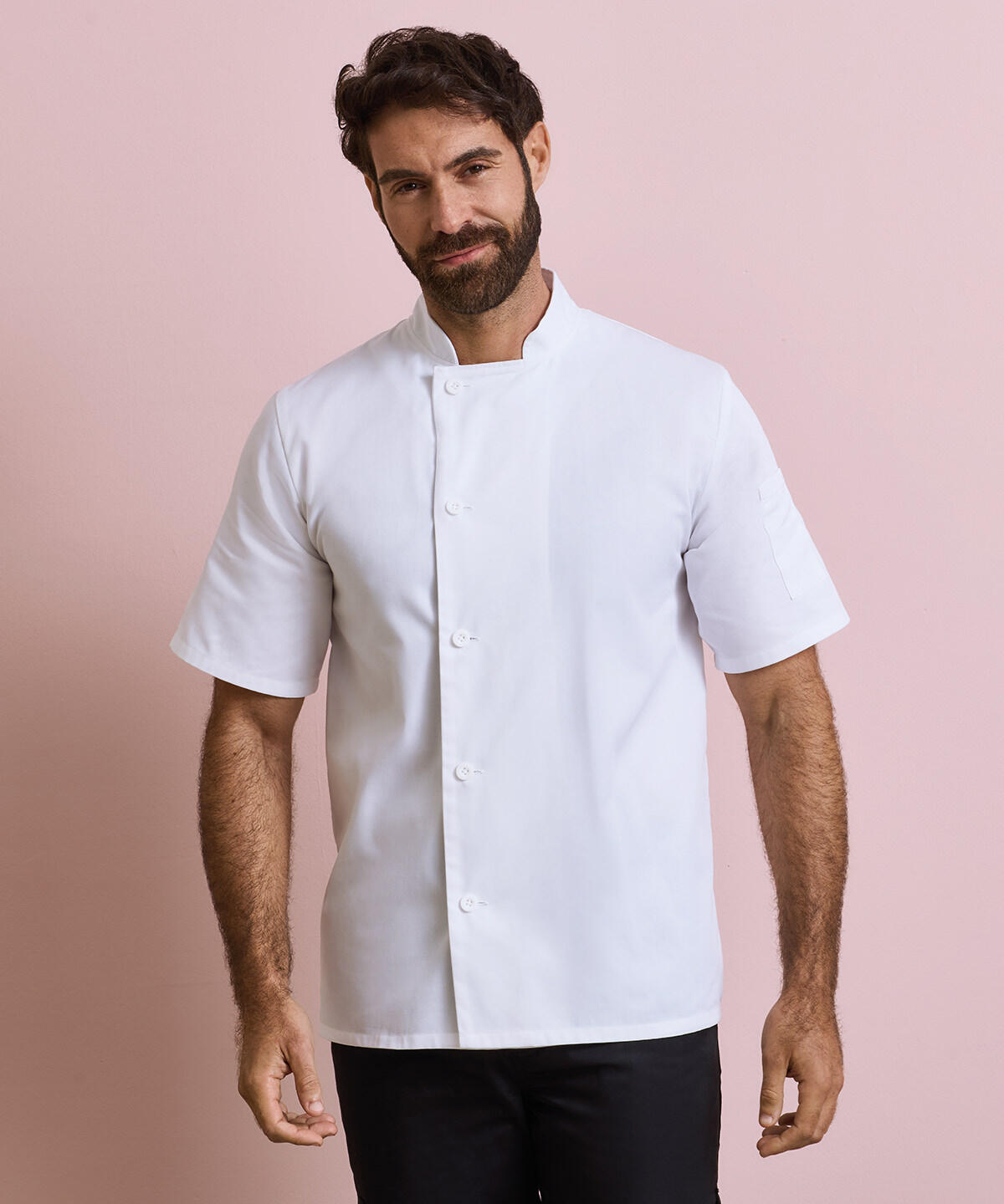 PR900 Chef's essential short sleeve jacket Black - Image 2
