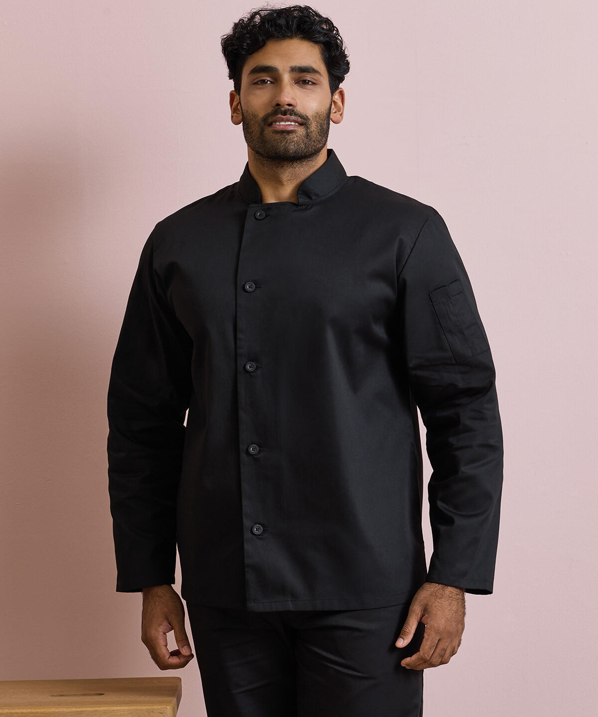PR901 Chef's essential long sleeve jacket Black - Image 2