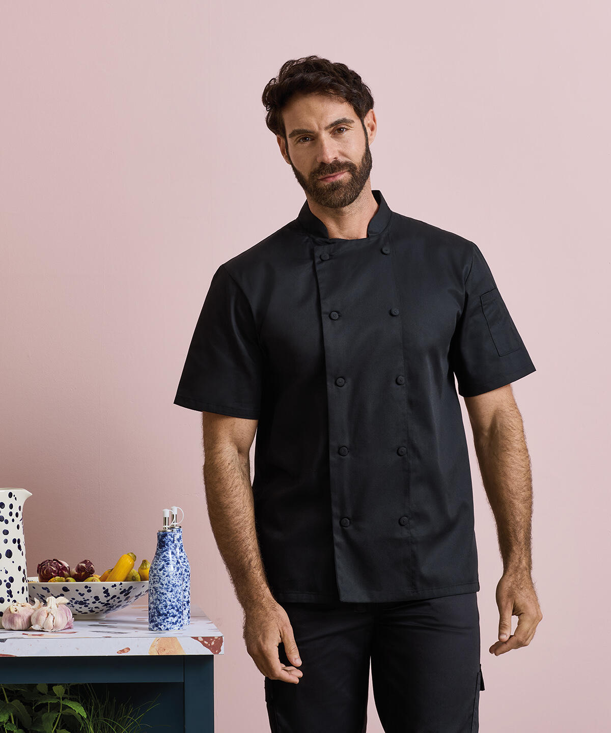 PR902 Chefs Coolchecker® short sleeve jacket White - Image 2