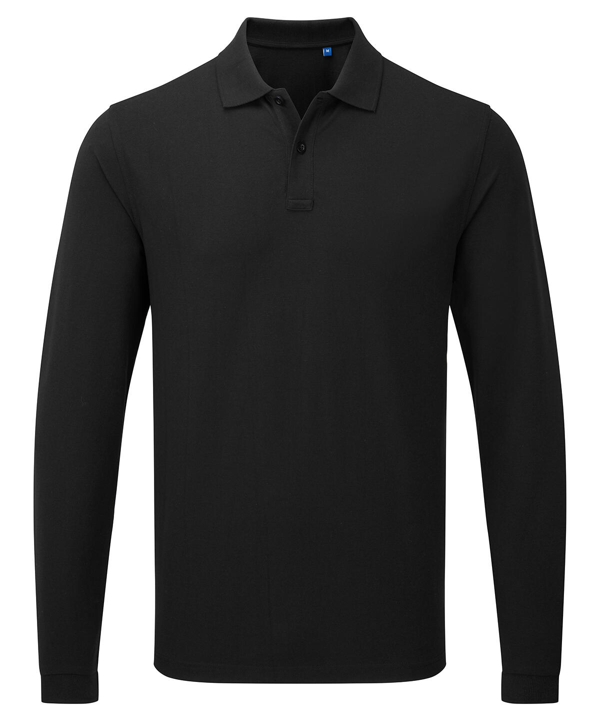 Premier PR997 ‘Essential’ unisex long sleeve workwear polo shirt Black