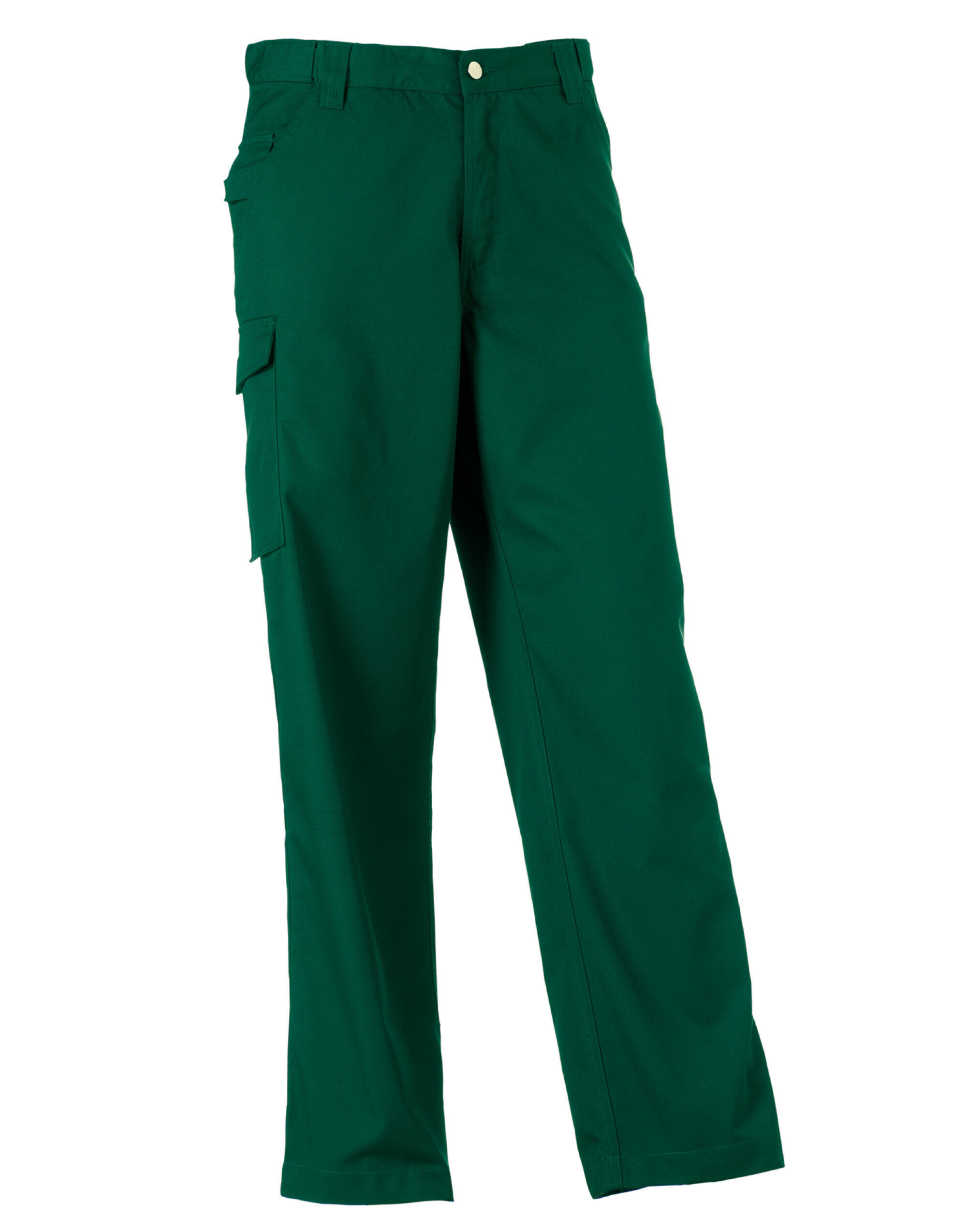 Russell Bottle Green Polycotton Twill Trousers (Tall)