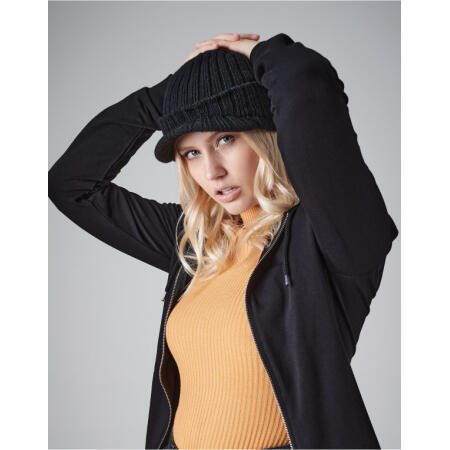 Olive Green Peaked Beanie
