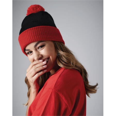 French Navy/Fuchsia Snowstar® Two-Tone Beanie