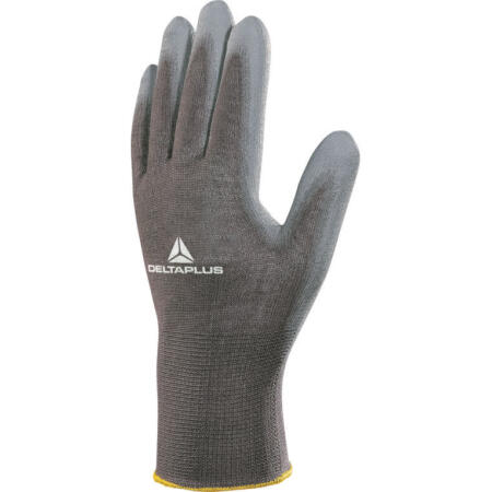 Delta Plus VE702PG Delta Plus Polyester Knitted Glove -PU Palm Grey