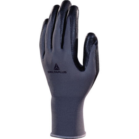 Delta Plus VE722 Delta Plus Polyester Knitted Gloves - Nitrile Foam  Grey/Black