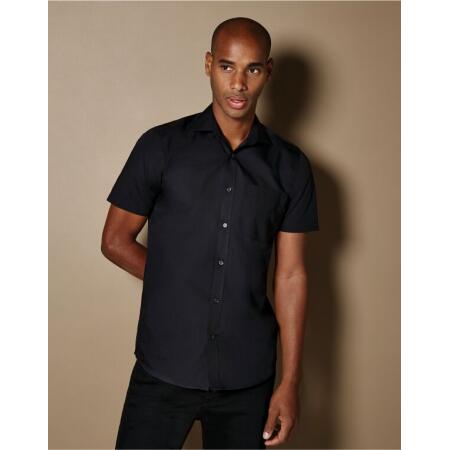 Royal Blue Tailored Fit Short Sleeve Poplin Shirt