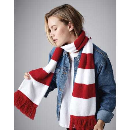 Beechfield B479 Stadium Scarf Black/heather Grey