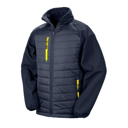 Result Recycled R237X Result Recycled Compass Padded Softshell Jkt Navy/Yellow