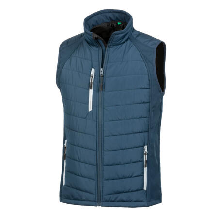 Result Recycled R238X Result Recycled Compass Padded Softshell Gilet Navy/Grey