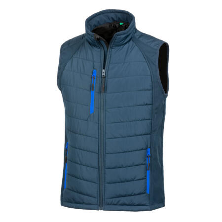 Result Recycled R238X Result Recycled Compass Padded Softshell Gilet Navy/Royal