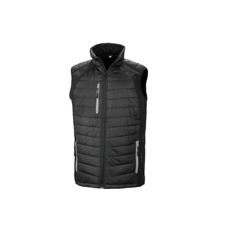 Result Recycled R238X Result Recycled Compass Padded Softshell Gilet Black/ Grey
