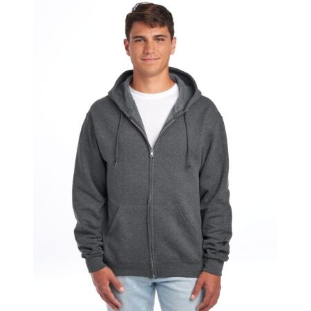 Jerzees 0S993M0 Jerzees NuBlend Full-Zip Hooded Sweat Black Heather