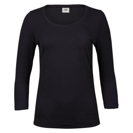 Tee Jays TJ460 Tee Jays Ladies' Stretch 3/4 Sleeve Tee Black