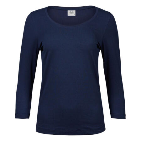 Tee Jays TJ460 Tee Jays Ladies' Stretch 3/4 Sleeve Tee Navy