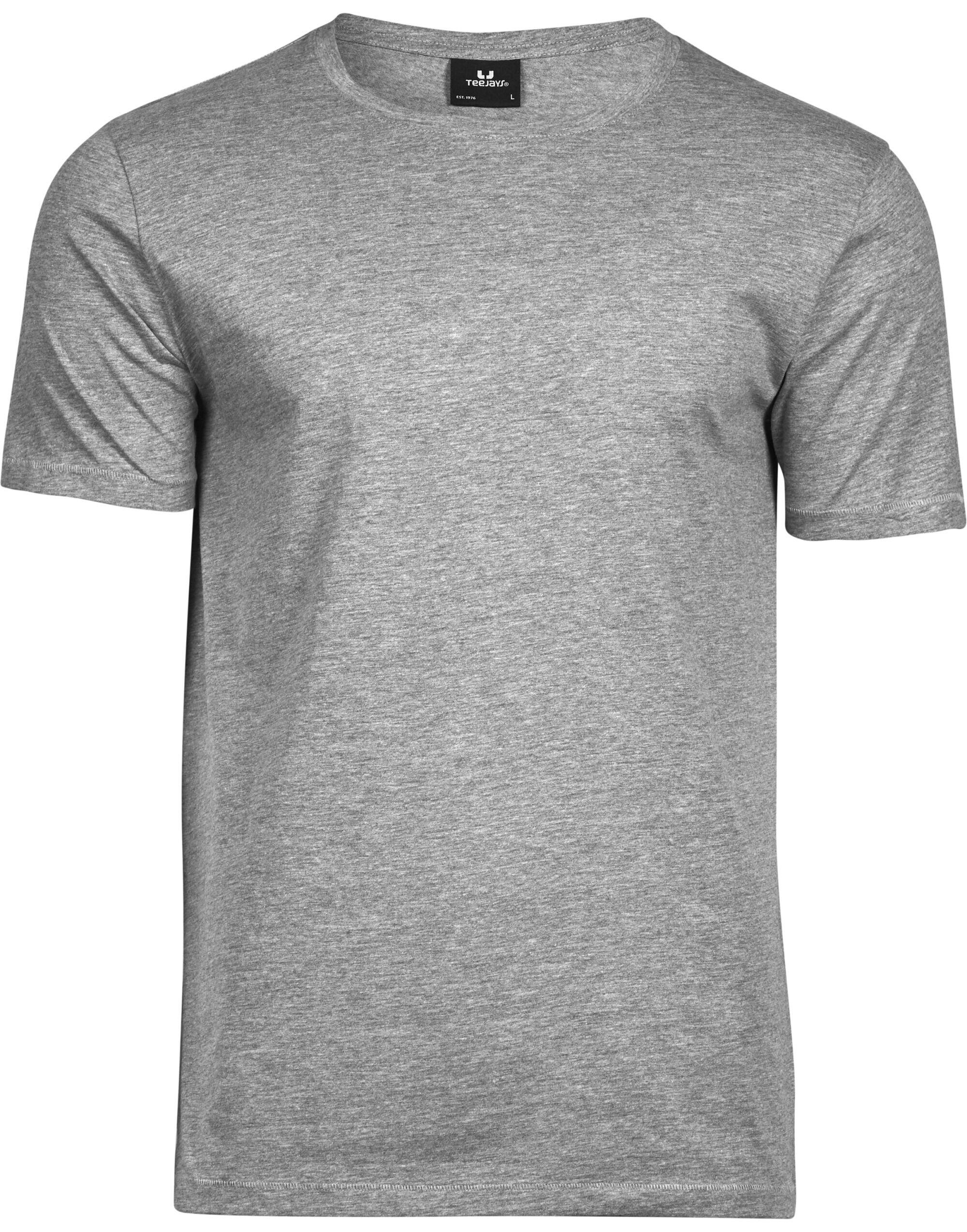 Tee Jays Heather Grey Men's Luxury Tee