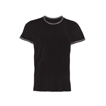 Kustom Kit KK519 Kustom Kit Fashion Fit Tipped Tee Black/White/Grey