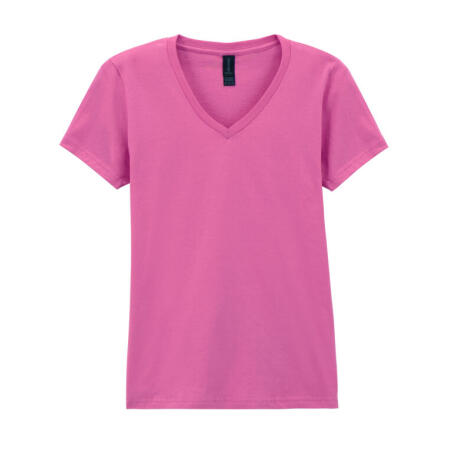 Gildan 64V00L Gildan Softstyle Ladies V-Neck Tee Azalea