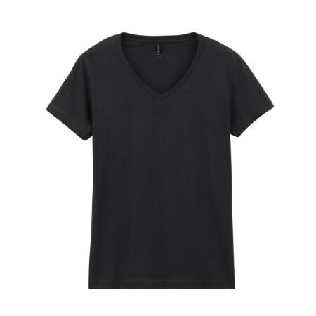 Gildan 64V00L Gildan Softstyle Ladies V-Neck Tee Black