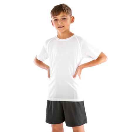 Spiro Impact S287J Junior Performance Aircool Tee White