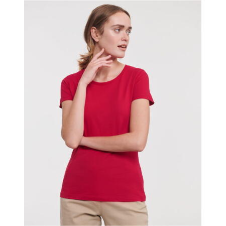 Russell Pure Organic R108F Russell Pure Organic Ladies' T Classic Red