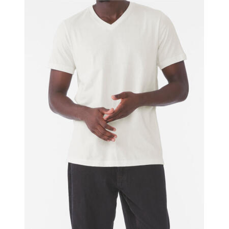 Bella CA3005 Canvas Unisex Jersey Short Sleeve V-Neck Tee White