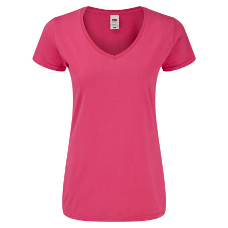 Fruit Of The Loom 61444 Fruit Of The Loom Ladies' Iconic 150 V-Neck T Fuchsia