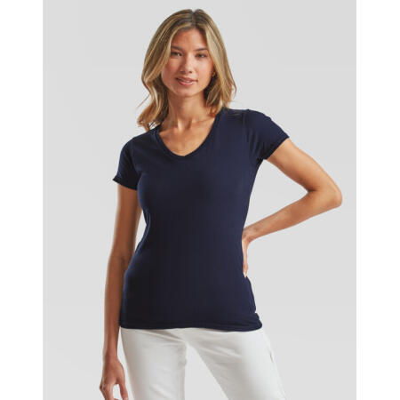 Fruit Of The Loom 61444 Fruit Of The Loom Ladies' Iconic 150 V-Neck T Deep Navy