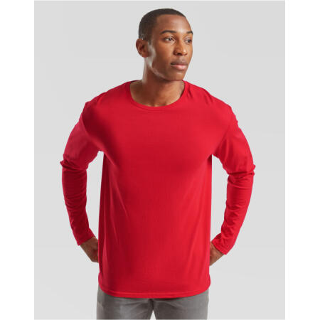 Fruit Of The Loom 61446 Fruit Of The Loom Iconic 150 Classic Long Sleeve T Red