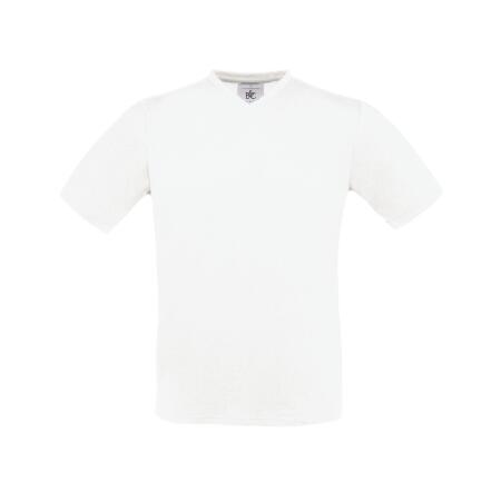 B&C White Men's Exact V-Neck T-Shirt