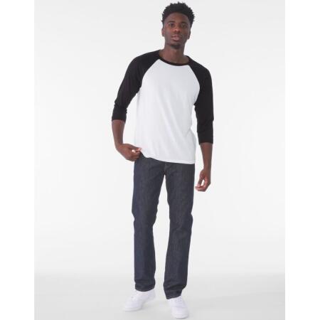 Bella CA3200 Canvas Unisex 3/4 Sleeve Baseball Tee White/True Royal