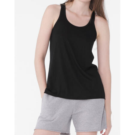Bella BE8800 Women's Flowy Racerback Tank White