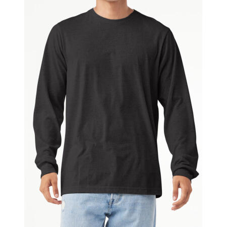 Bella CA3501CVC Unisex Heather CVC Jersey Long Sleeve Tee Dark Grey Heather