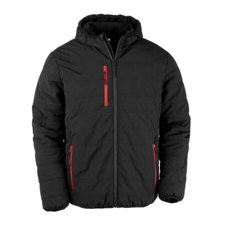 Result Recycled R240X Result Recycled Black Compass Padded Winter Jacket Black/Red