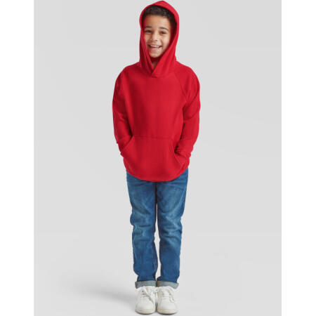 Fruit Of The Loom 62009 Kid's Lightweight Hooded Sweat White
