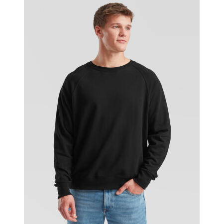 Fruit Of The Loom 62138 Fruit Of The Loom Men's Lightweight Raglan Sweat Black