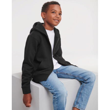 Russell R266B Kids Authentic Zip Hood Sweat French Navy