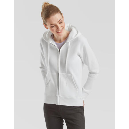 Fruit Of The Loom 62118 Fruit Of The Loom Ladies' Premium Hooded Sweat Jacket White