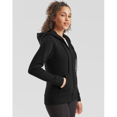 Fruit Of The Loom 62118 Fruit Of The Loom Ladies' Premium Hooded Sweat Jacket Black