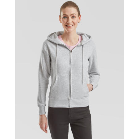 Fruit Of The Loom 62118 Fruit Of The Loom Ladies' Premium Hooded Sweat Jacket Heather Grey