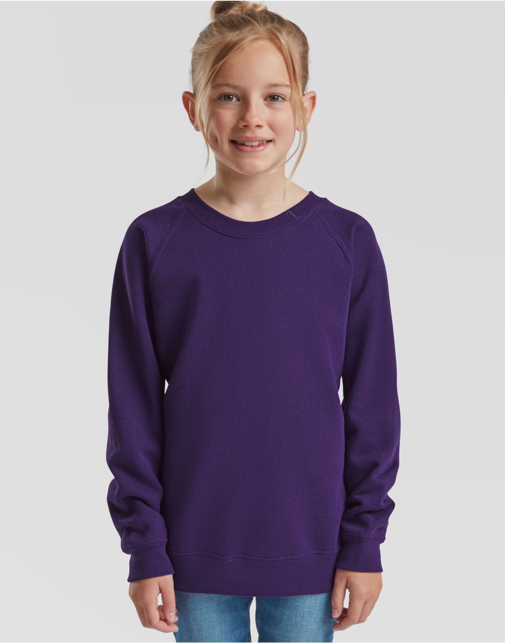 Fruit Of The Loom Purple Kid's Classic Raglan Sweat