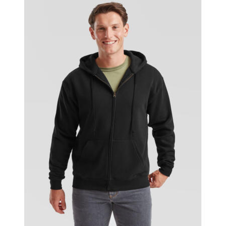 Fruit Of The Loom 62034 Fruit Of The Loom Men's Premium Hooded Sweat Jacket Black