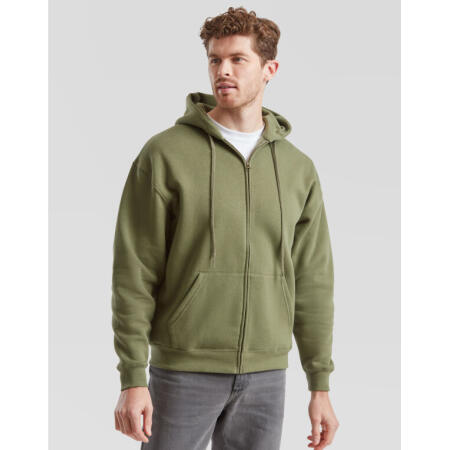 Fruit Of The Loom 62034 Fruit Of The Loom Men's Premium Hooded Sweat Jacket Classic Olive