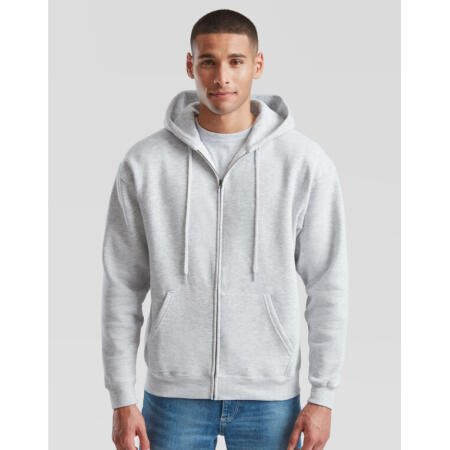 Fruit Of The Loom 62034 Fruit Of The Loom Men's Premium Hooded Sweat Jacket Heather Grey