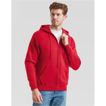 Fruit Of The Loom 62062 Fruit Of The Loom Men's Classic Hooded Sweat Jacket Red